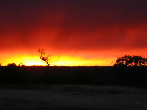 sunset in TX Hill Country 2002